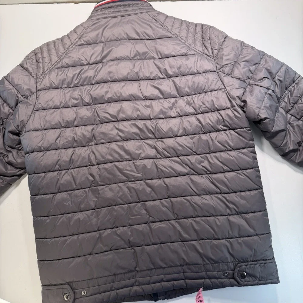 Tommy‎ Hilfiger Gray Full Zip Quilted Puffer Jacket M Classic Preppy